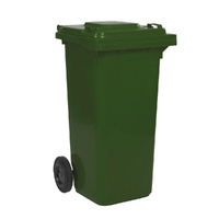 120L Dark Green Wheeled Bin with Hinged Lid