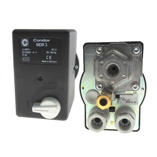 3031106 Condor MDR3/1000 Pressure Switch 3 Phase 1000 Kpa. 6.3-10 Amps