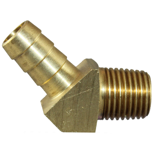 06-006D-0802 P6 1/2 Barb X 1/8 BSPT 45 Degree Male Elbow