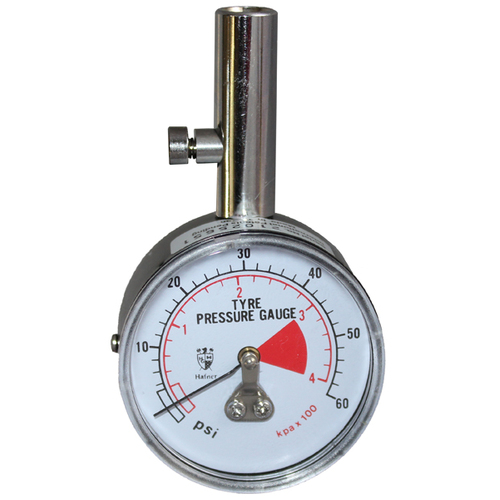 07-TG012 50mm Tyre Gauge. Hold On Straight Chuck. 0-60psi