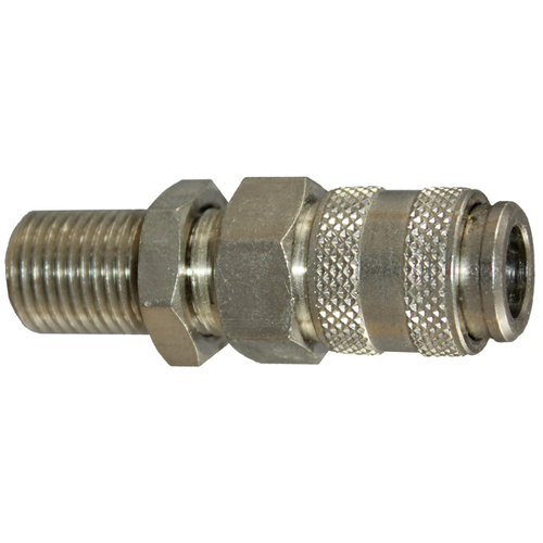 08-C5052-02 1/8 Male Camozzi QR Bulkhead Coupling