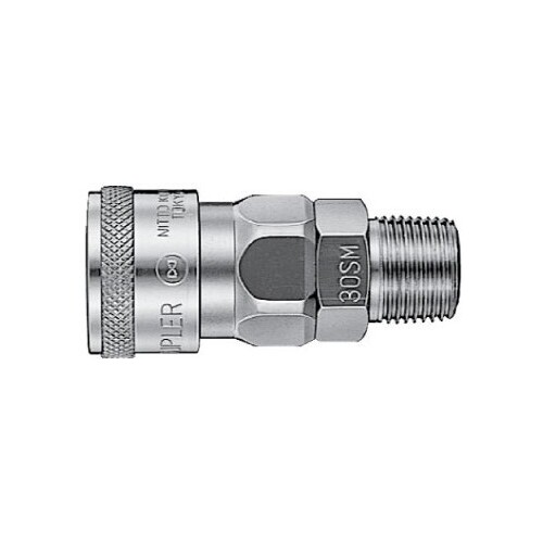 08-GSS30SM 3/8 Male Stainless Steel Nitto Style Socket