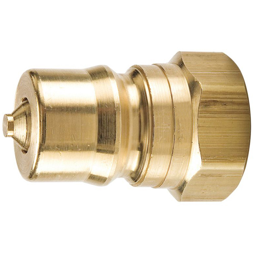 08-PBH2-61-493 Brass 1/4 Double Shut Off Nipple for Steam Cleaners