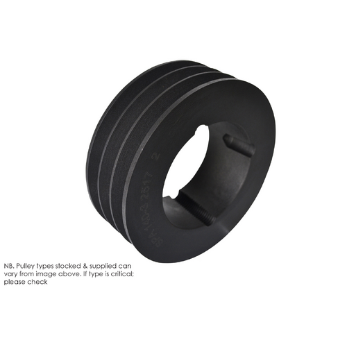 112mm SPA Section Cast Iron Pulley 3 Groove Taper Lock Centre