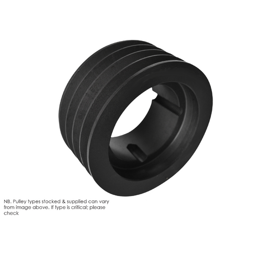132mm SPZ Section Cast Iron Pulley 4 Groove Taper Lock Centre