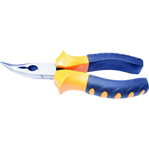 KC Tools 200mm Pliers, 45 Degree Bent Nose, European Type Handles