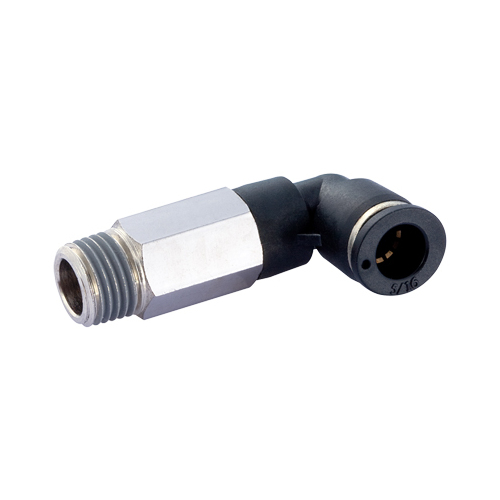 20-005L-0604 QF5L 3/8 Tube x 1/4 BSPT Push-In Long Male Elbow