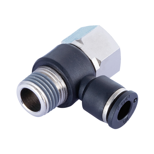 20-007-0402 QF7 1/4 Tube x 1/8 BSP Push-In Single Banjo M&F Elbow