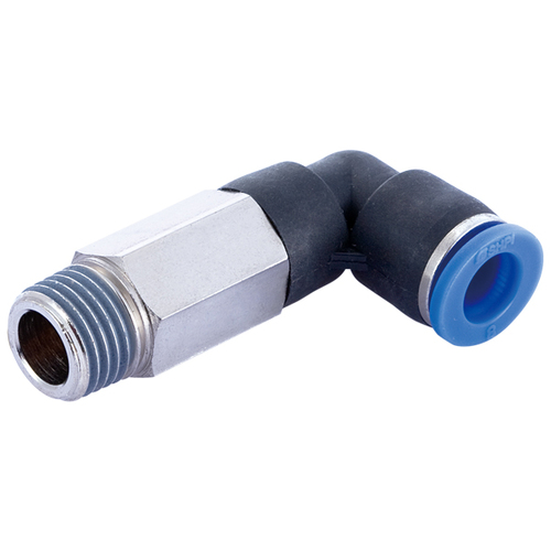 20-M005L-0402 QFM5L 4mm Tube x 1/8 BSPT Push-In Long Male Elbow