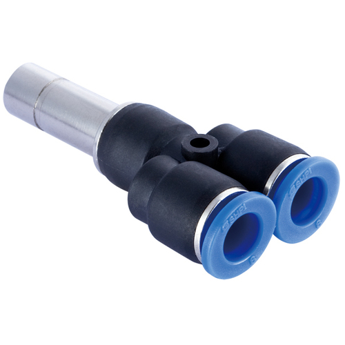 20-M075AR-1008 QFM75AR 10mm Stem x 8mm Tube Plug In Reducing 'Y'