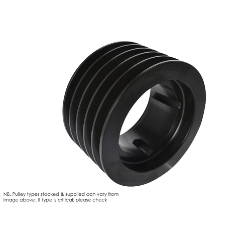 200mm SPC Section Cast Iron Pulley 5 Groove Taper Lock Centre