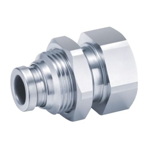 23-031F-0204 1/8 Tube x 1/4 BSP Stainless Steel Push-In Female Bulkhead Connector