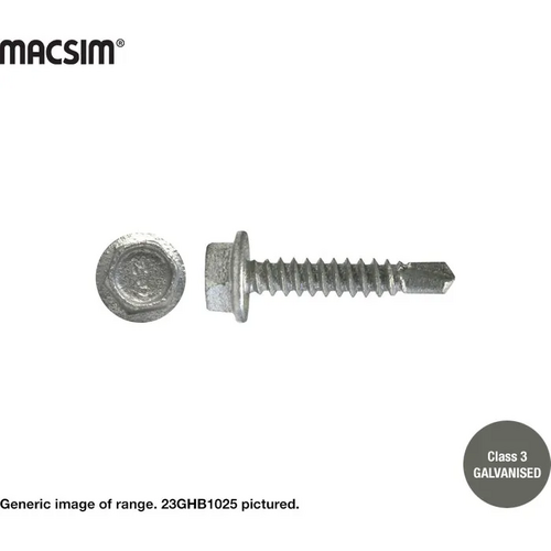 8GX12mm Hex Flanged Self Drilling Screw C3 Galvanized 1000pcs