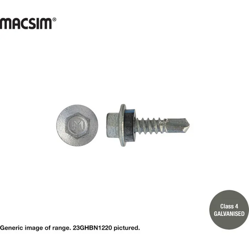 12GX35mm Hex Flanged Self Drilling Screw Full Thread Neo Sealed C4 Galvanized 1000pcs