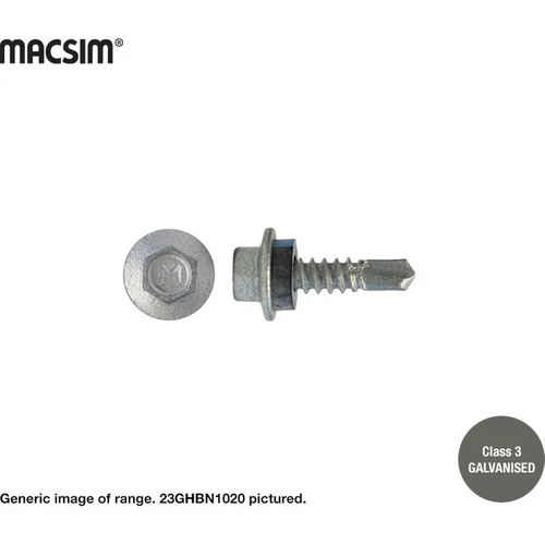 8GX12mm Hex Flanged Self Drilling Screw Neo Sealed C3 Galvanized 1000pcs