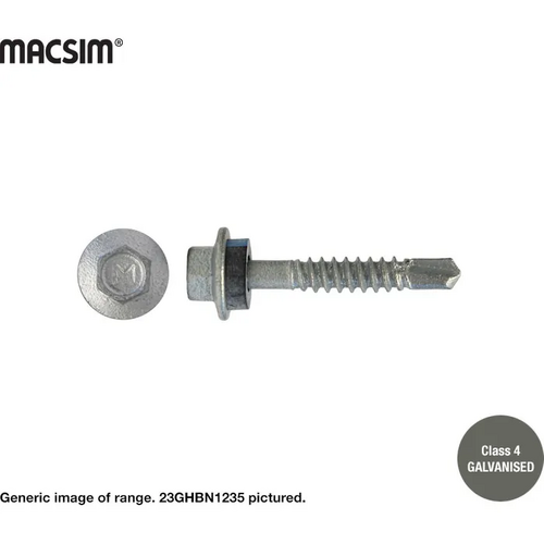 12GX45mm Hex Flanged Self Drilling Screw Neo Sealed C4 Galvanized 1000pcs