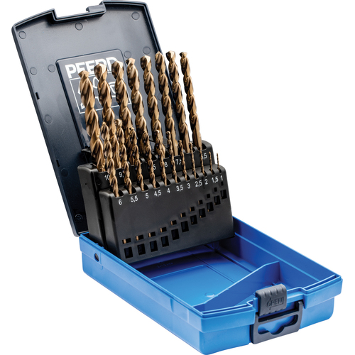 19pc Drill Bit Set HSSE Cobalt (INOX) Sizes 1.0mm - 10.0mm