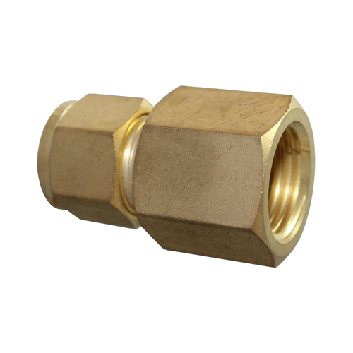 29-B010-0406 #10B 1/4x3/8 BSPT Brass Female Connector (54DSABR.4-6) - Twin Ferrule Bi-Lok® Fitting