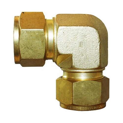 29-B011-06 #11B 3/8 Brass Union Elbow (54DLAB.6) - Twin Ferrule Bi-Lok® Fitting