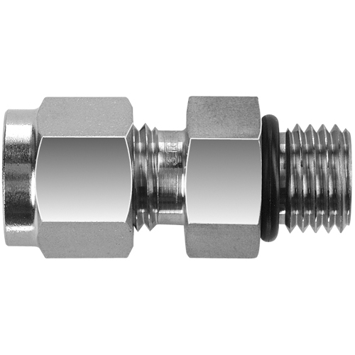29-S803-0404 #3SS 1/4x7/16 UNO 316SS Male Connector - Twin Ferrule Superlok® Fitting