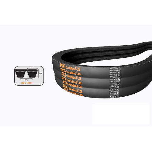 B57 PIX Wrapped Banded Vee Belt - 3 Bands