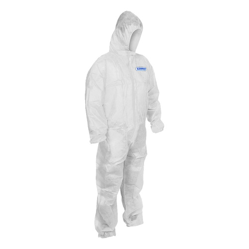 Combat White Polypropylene Coveralls - Small