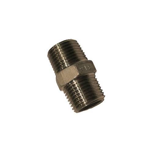 31-227-06 #27SS 3/8 NPT Stainless Steel Hex Nipple