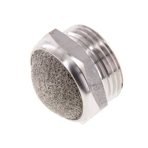 31-SF02 1/8 Stainless Steel Flat Silencer
