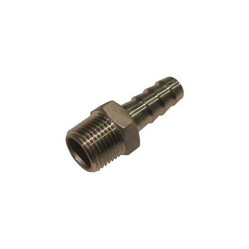 31-SSNP.30404 P3SS 1/4 Barb x 1/4 NPT 316 Hose Tails (male)