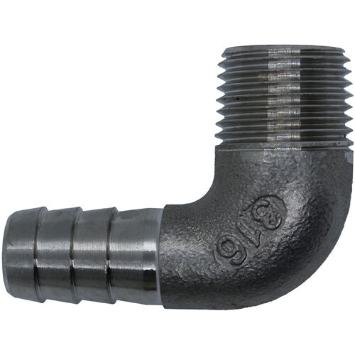 31-SSP.61008 P6SS 5/8 Barb x 1/2 BSPT 316 Hosetail Male Elbow