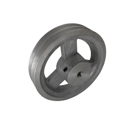 114mm (4-1/2") B Section Aluminium Pulley 2 Groove 5/8" bore & key