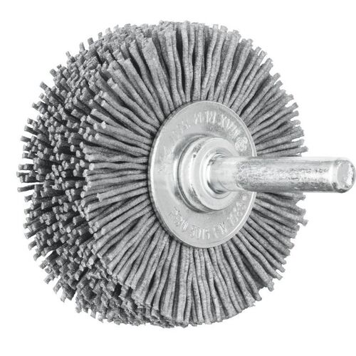 Shaft Mounted Wheel Brush - Plastic Filament Silicon Carbide (SiC) - 6mm Shaft  RBU 5015/6 SiC 180 0.90