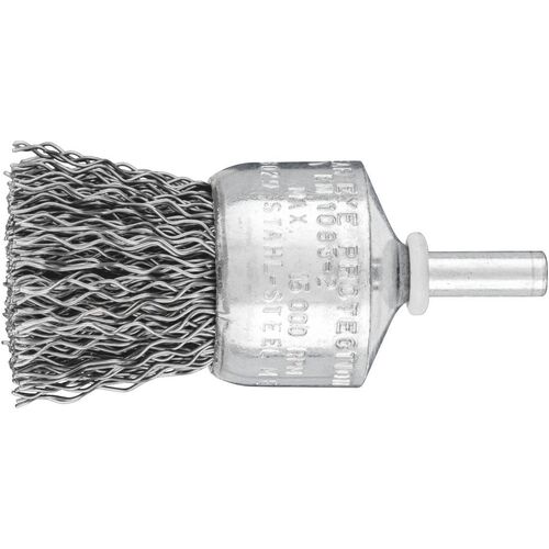 Pencil Brush 6mm Shaft Mounted - Crimped STEEL Wire  PBU 3029/6 ST 0.50