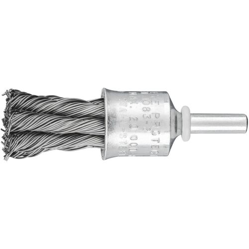 Pencil Brush 6mm Shaft Mounted - Twist Knot STEEL Wire  PBG 1919/6 ST 0.50
