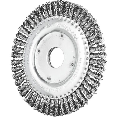 Wheel Brush with Arbor / Threaded Hole  RBG - Twist Knot STEEL - Pipeliner  RBG 12506/22.2 Pipe ST 0.50