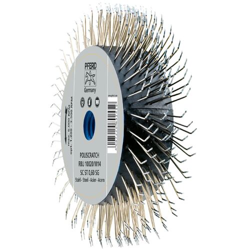 Poliscratch Brush - RBU 10020/M14 SC STEEL 0.60 SG - POS