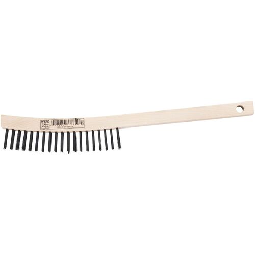 Hand Scratch Brush - STEEL Wire - Wooden Body Long Handle 350mm  HBU 30 ST LH 0.35