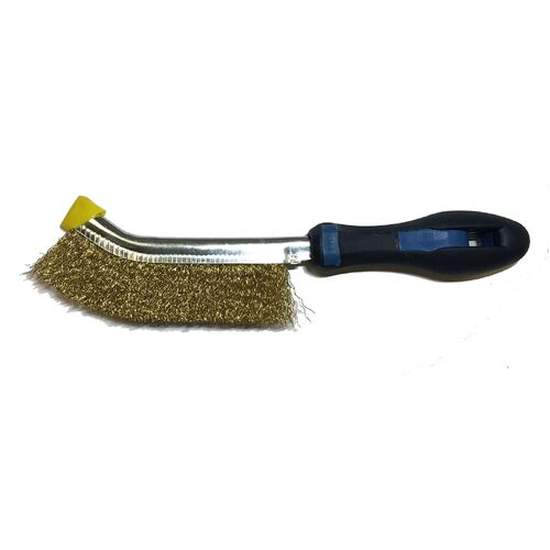Curved Hand Scratch Brush General Purpose - HBG 10 BRASS - Plastic Handle - 265mm