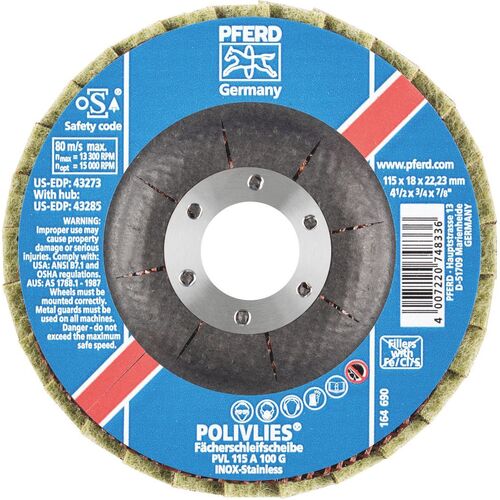 POLIVLIES Surface Conditioning Flap Disc  PVL 115 A Coarse - Brown