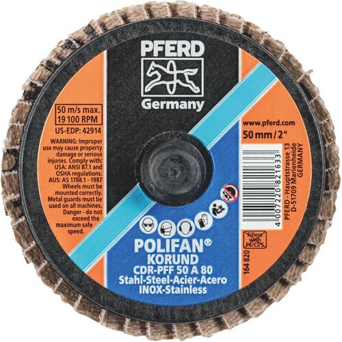 COMBIDISC Mini POLIFAN - Aluminium Oxide - Type  CDR-PFF 50 A 80