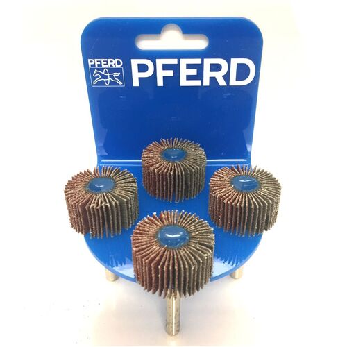 POS Mounted Flap Wheel Fan Grinder Aluminium Oxide - 6mm Shank  F 3015/6 A 60 Grit (4pk)