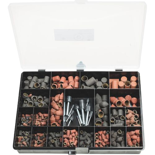 650pc POLICAP Abrasive Caps & Holders Mixed