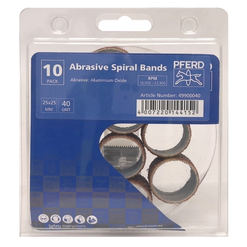 POS Abrasive Spiral Band - Aluminium Oxide  KSB 2525 A 40 (10pk)