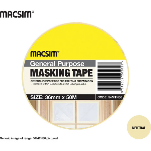 General Purpose Masking Tape 18mm x 50mtr Neutral