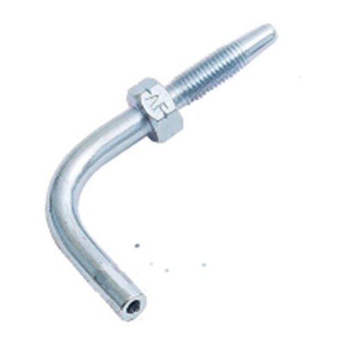 56-HSE-53 Hose End Stud 90deg 53mm long Steel to suit compression Lubrication Fitting