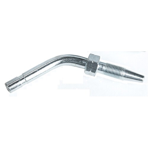 56-PHS45-25 Push In Hose Stud 45deg Elbow 25mm long Steel to suit pushin Lubrication Fitting