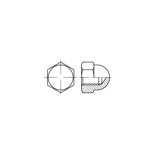 3/8" UNF Hexagon Domed Cap / Acorn Nut 304 Stainless Steel