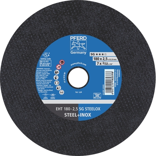Flat Cut-Off Wheel PREMIUM - EHT 180-2.5 STEEL/INOX