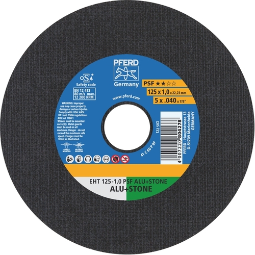 Flat Thin Cut-Off Wheel ALU+STONE 125-1.0mm