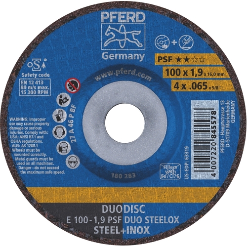 DUODISC Cut-Off & Grind Wheel INOX / STEEL 100 x 1.9mm